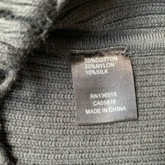 Anthropologie One Grey Day Robert Sweater Cropped Shredded Knit Crewneck Black - Picture 12 of 16